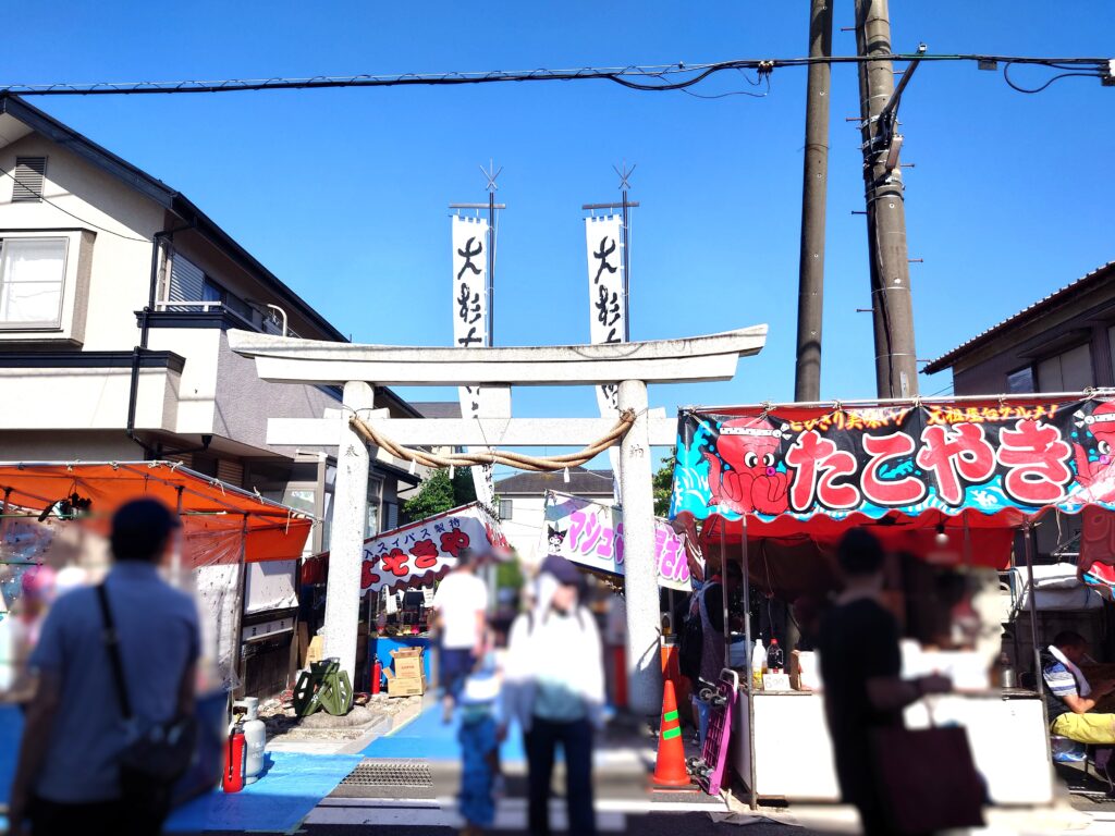 大杉神社の夏祭りの様子
