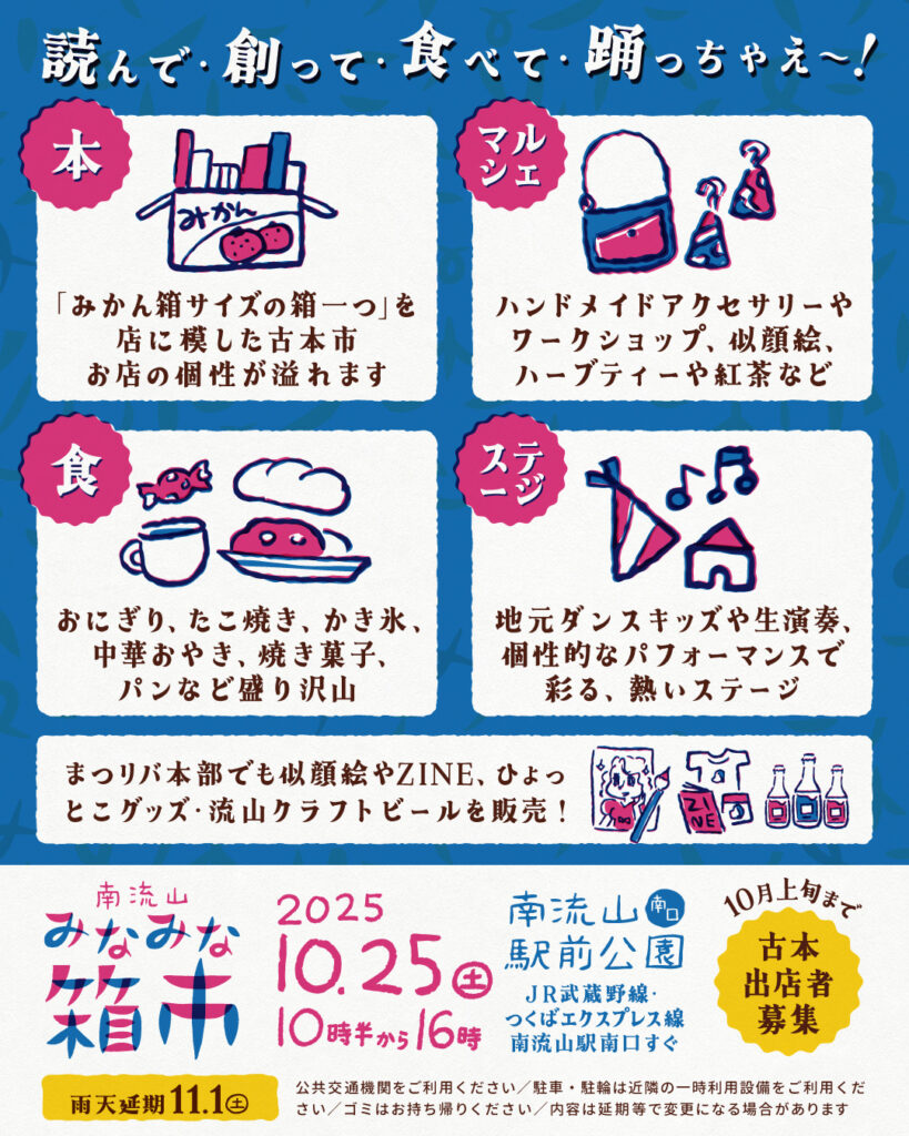 【南流山】【イベント】南流山みなみな箱市【お祭り】【南流山駅前公園】【2025年】