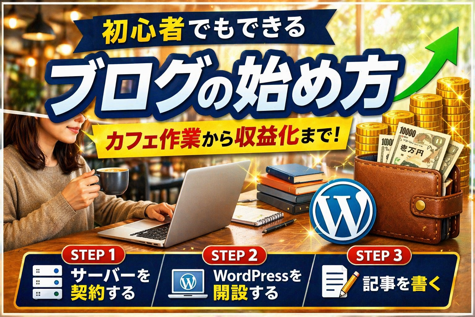 初心者でもできるブログの始め方｜カフェ作業から収益化するまでの手順を解説