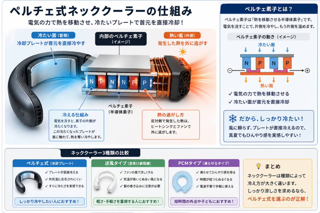 ネッククーラーは意味ない？→ペルチェ式なら『ちゃんと冷える』理由とおすすめ3選