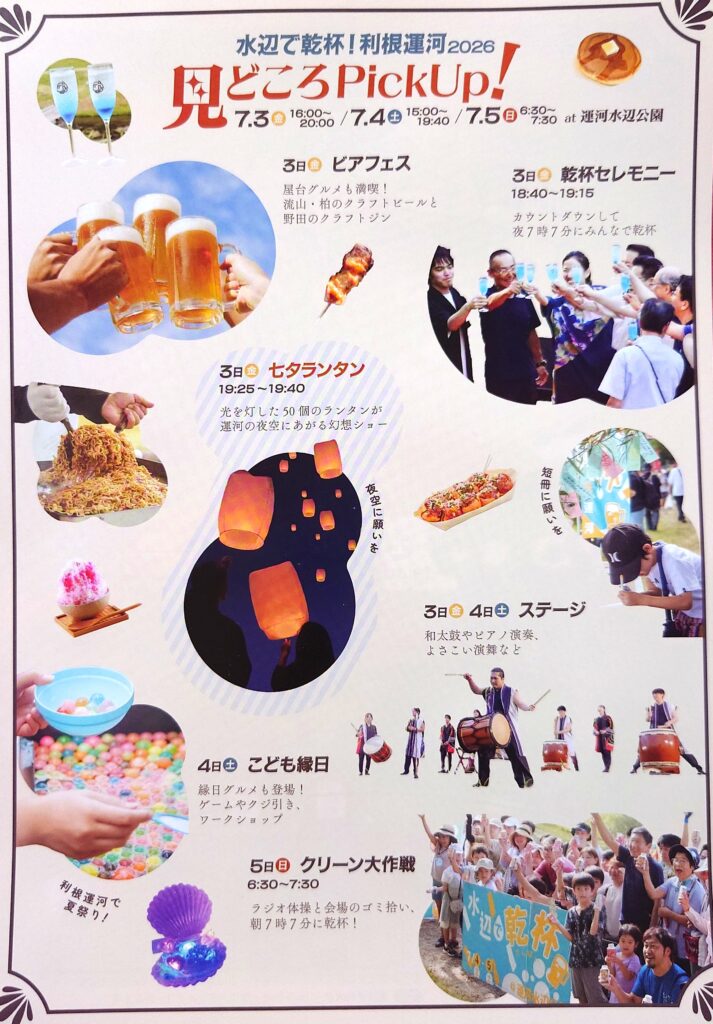 【2026】水辺で乾杯！利根運河｜七夕ランタンやビアフェス、子ども縁日の見どころを紹介