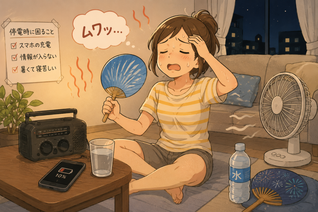 夏の停電対策｜普通の家庭でも準備しやすい暑さ対策グッズを紹介！キャンプにも便利