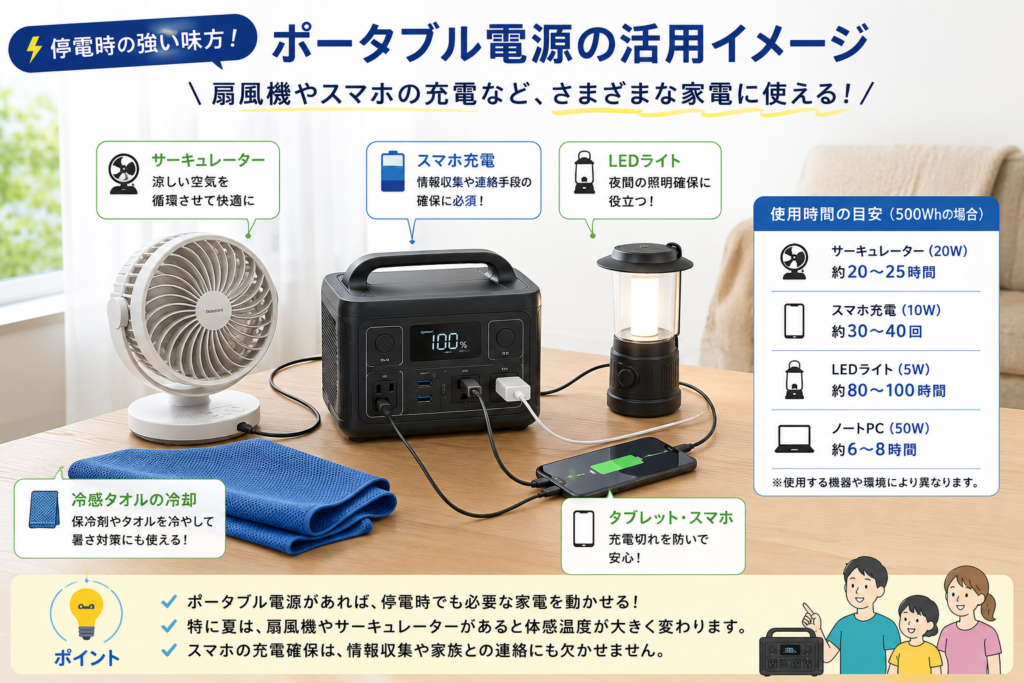 【2026】停電時でも使える暑さ対策グッズ7選|夏の停電に備える家庭向けアイテム