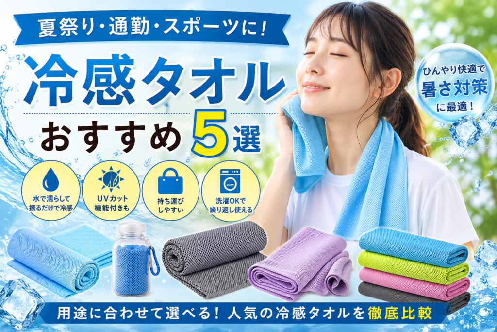 【2026】冷感タオルおすすめ5選|夏祭り・通勤・スポーツで使いやすい人気モデルを紹介