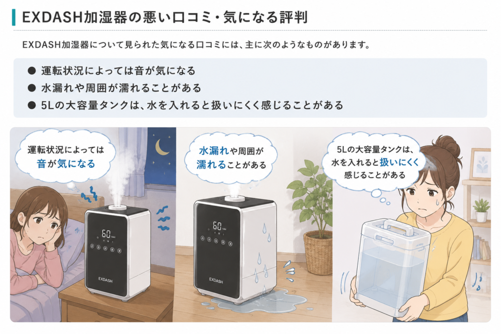 【2026年最新】EXDASH加湿器の口コミは？水漏れ・使い方や特徴を徹底調査